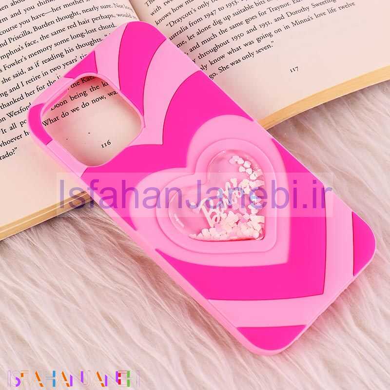 اصفهان جانبی-قاب آکواریومی سیلیکونی آیفون iPhone 14 Pro Max طرح قلب Barbie