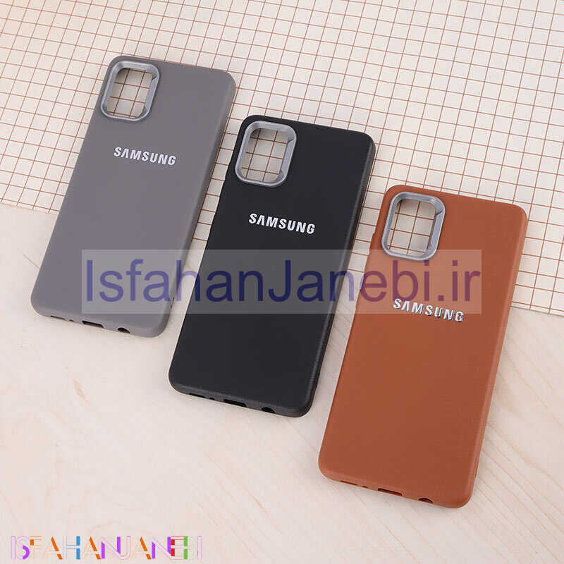 اصفهان جانبی-قاب چرمی ژله ای Leather سامسونگ Galaxy A51 4G لوگو متال