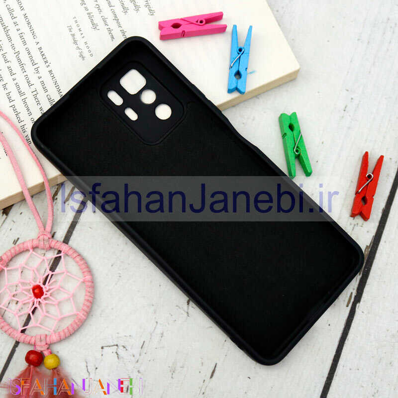 اصفهان جانبی-قاب سیلیکونی مشکی طرح Baron + پاپ سوکت Xiaomi Poco X3 GT