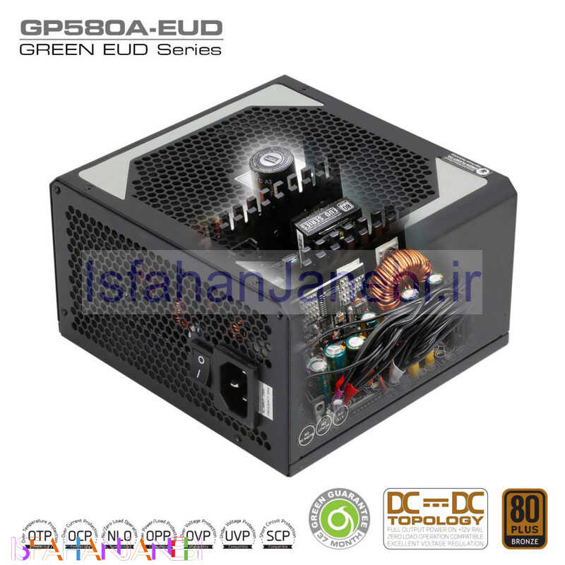 اصفهان جانبی-پاور گرین GREEN GP580A EUD Bronze 580W