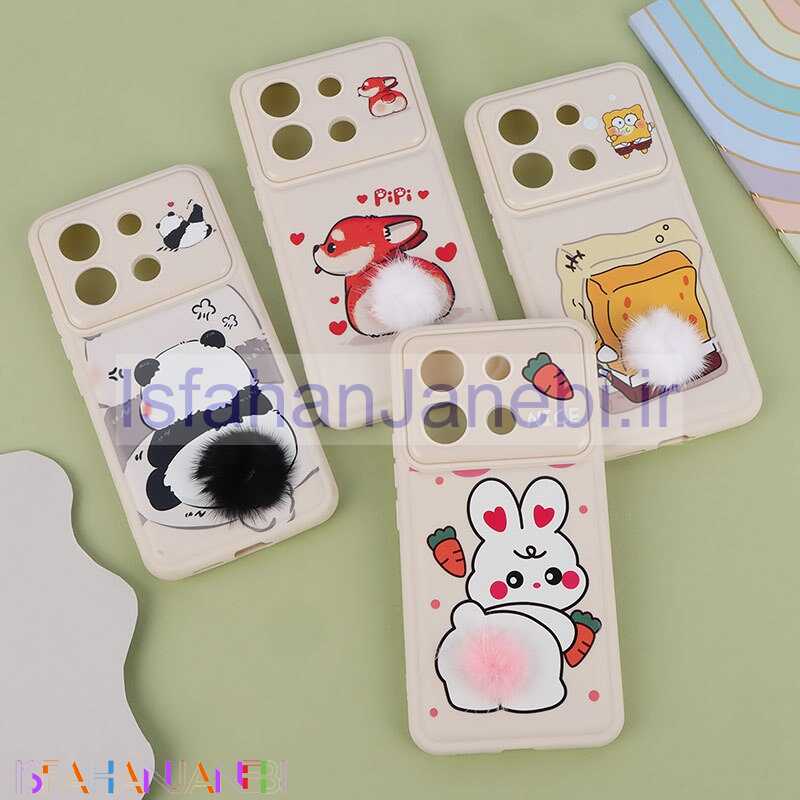 اصفهان جانبی-قاب ژله ای شیائومی Redmi Note 13 Pro 5G دم پشمالو محافظ لنزدار