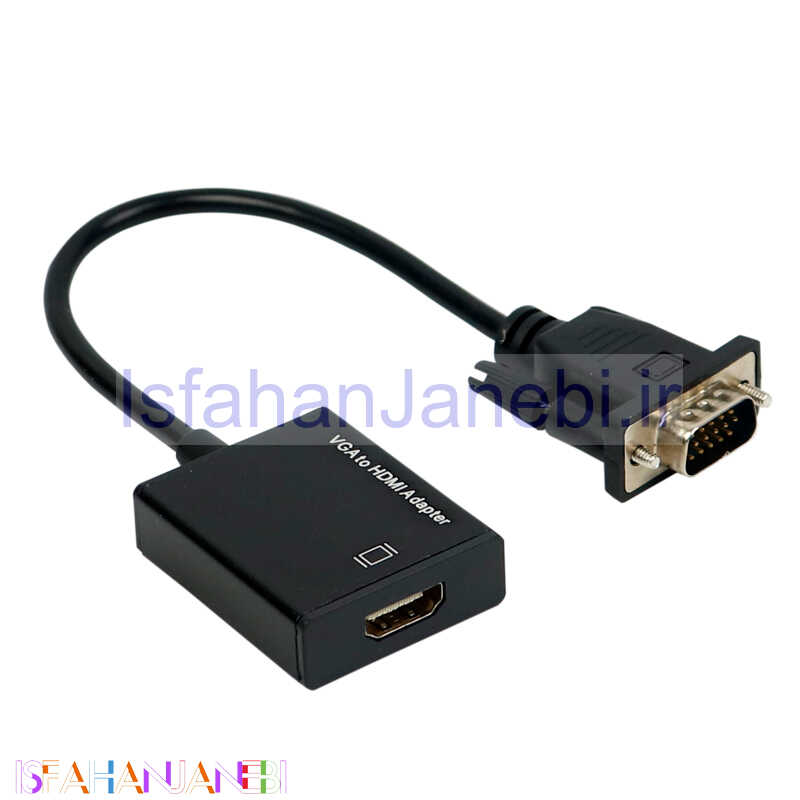 اصفهان جانبی-تبدیل Adapter 5138 VGA To HDMI + کابل صدا و کابل Micro USB
