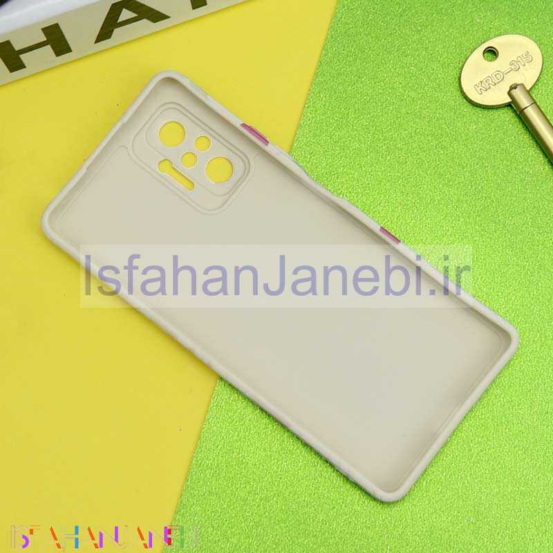 اصفهان جانبی-قاب سیلیکونی محافظ لنزدار طرح گل Xiaomi Redmi Note 10 Pro