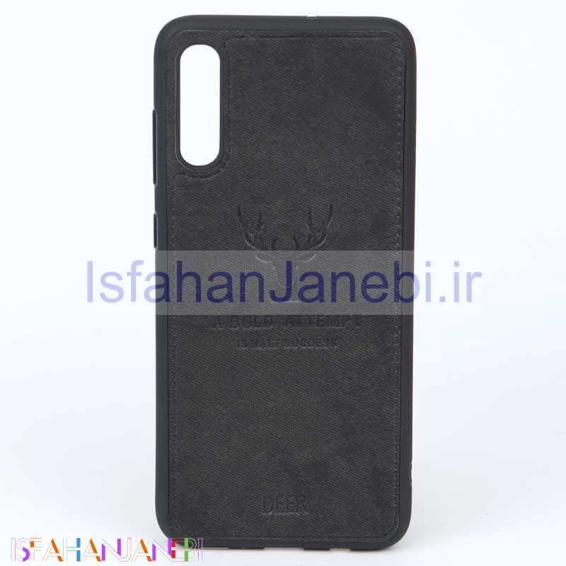 اصفهان جانبی-قاب چرمی طرح گوزن Samsung A70 مشکی