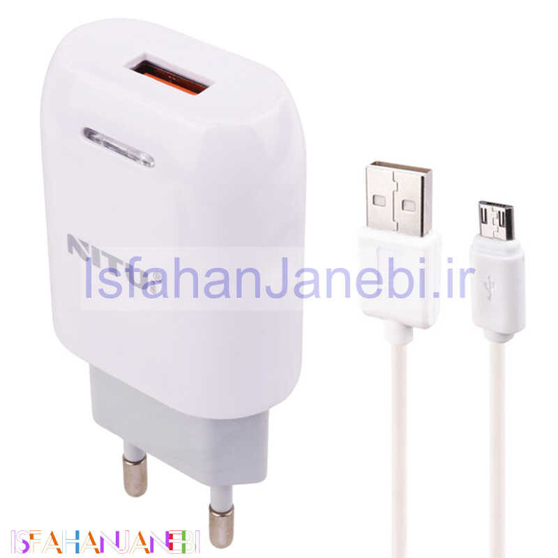 اصفهان جانبی-شارژر دیواری 12 وات نیتو NT-TC033 2.4A + کابل میکرو یو اس بی