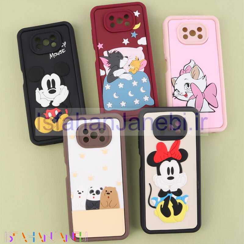 اصفهان جانبی-قاب سولید شیائومی Poco X3 / X3 NFC / X3 Pro کارتونی برجسته محافظ لنزدار