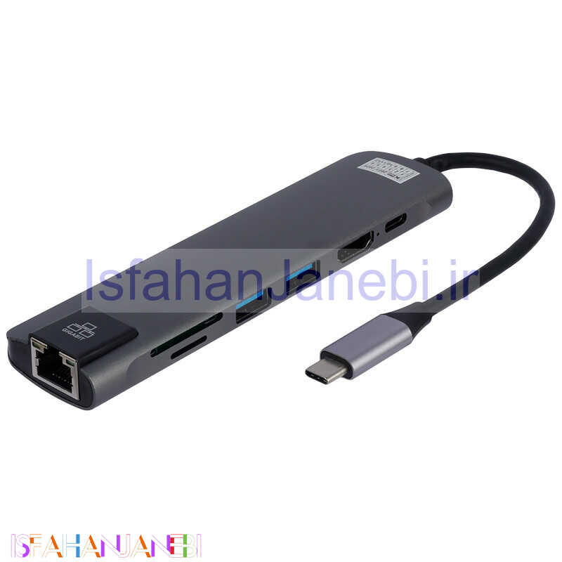 اصفهان جانبی-هاب 7 پورت Type-C کی نت K-MFCMS707