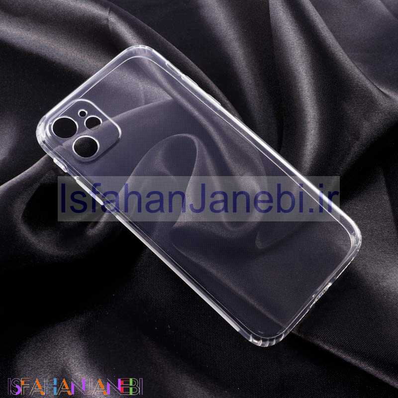 اصفهان جانبی-قاب ژله ای ساده بی رنگ محافظ لنزدار iPhone 11