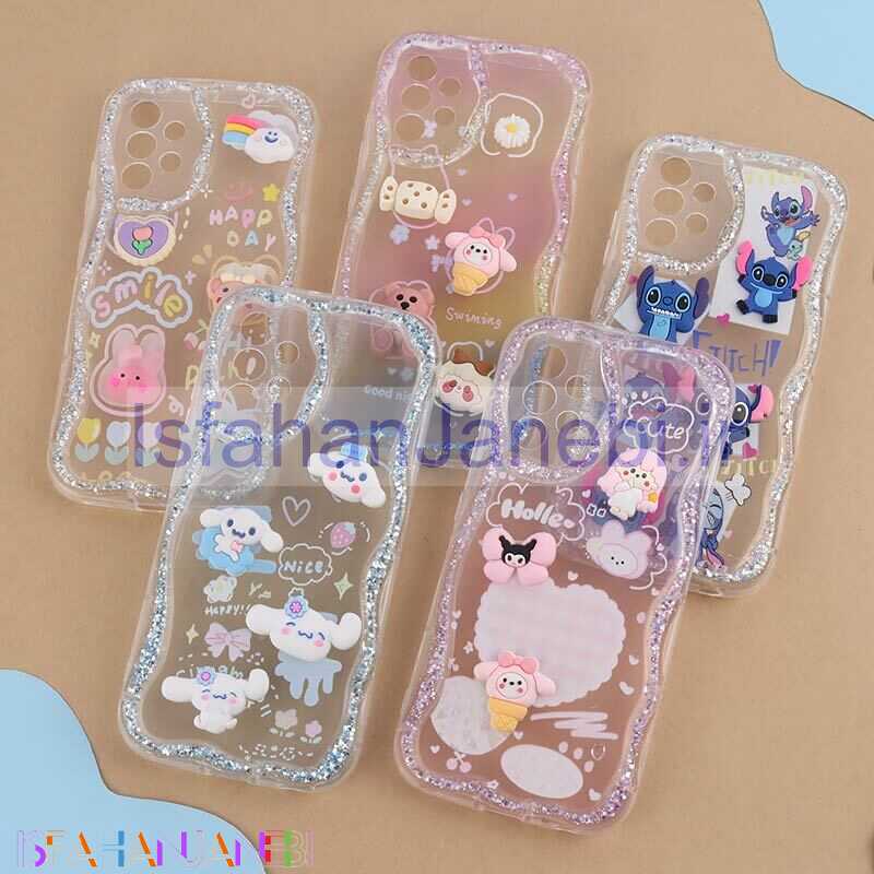 اصفهان جانبی-قاب شاینی سامسونگ Galaxy A32 4G عروسکی محافظ لنزدار