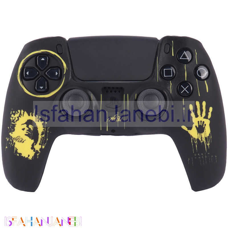 اصفهان جانبی-روکش دسته بازی PS5 طرح Death Stranding زمینه مشکی زرد