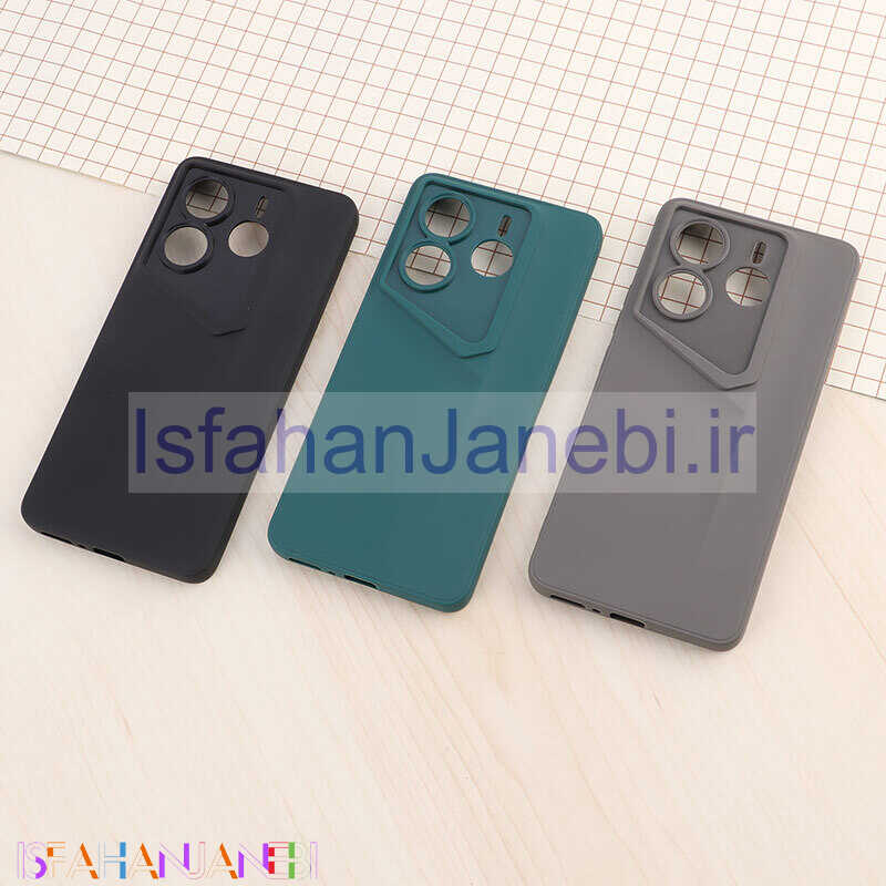 اصفهان جانبی-قاب ژله ای پورش دیزاین شیائومی Redmi Note 14 5G محافظ لنزدار