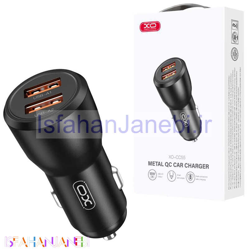 اصفهان جانبی-شارژر فندکی فست شارژ XO XO-CC55 3A 18W