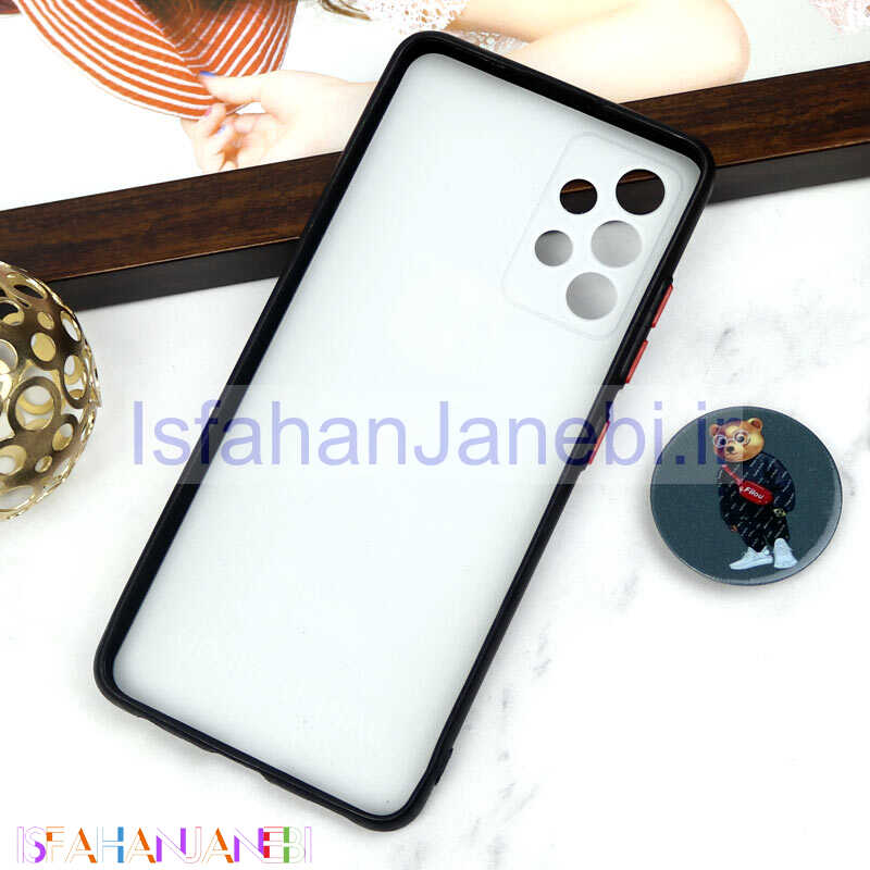 اصفهان جانبی-قاب PC محافظ لنز دار طرح Baron + پاپ سوکت Samsung Galaxy A32 4G