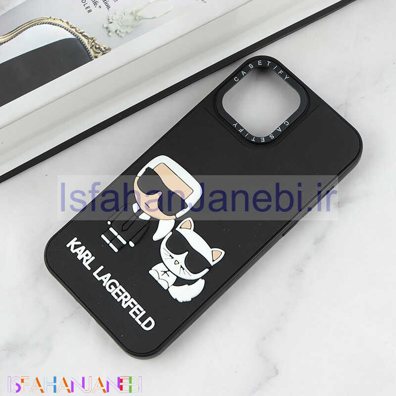 اصفهان جانبی-قاب Casetify آیفون iPhone 13 Pro Max طرح Karl Lagerfeld برجسته