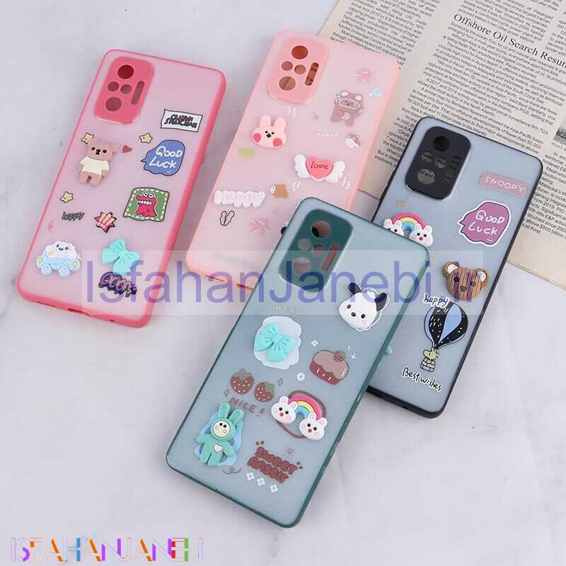 اصفهان جانبی-قاب شاینی شیائومی Redmi Note 10 Pro 4G عروسک برجسته محافظ لنزدار