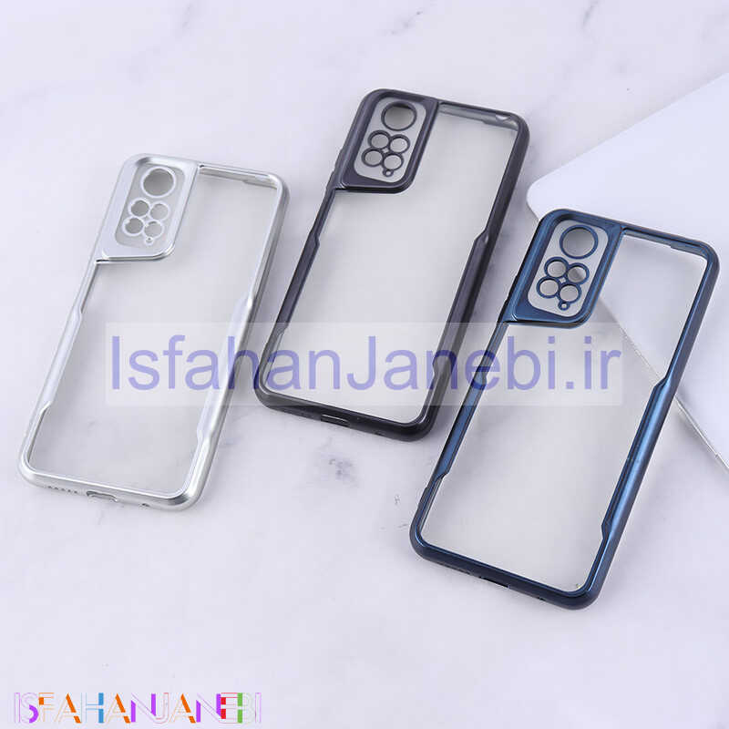 اصفهان جانبی-قاب ژله ای شفاف شیائومی Redmi Note 11 / 11S 4G طرح تیتانیوم محافظ لنزدار