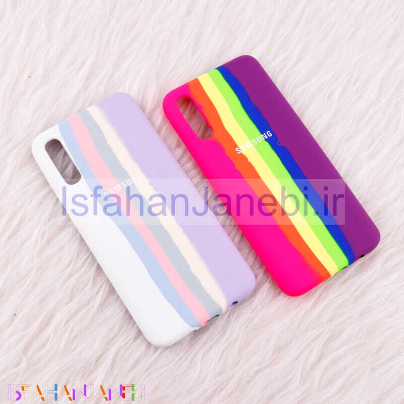 اصفهان جانبی-قاب سیلیکونی اورجینال رنگین کمانی Samsung Galaxy A70