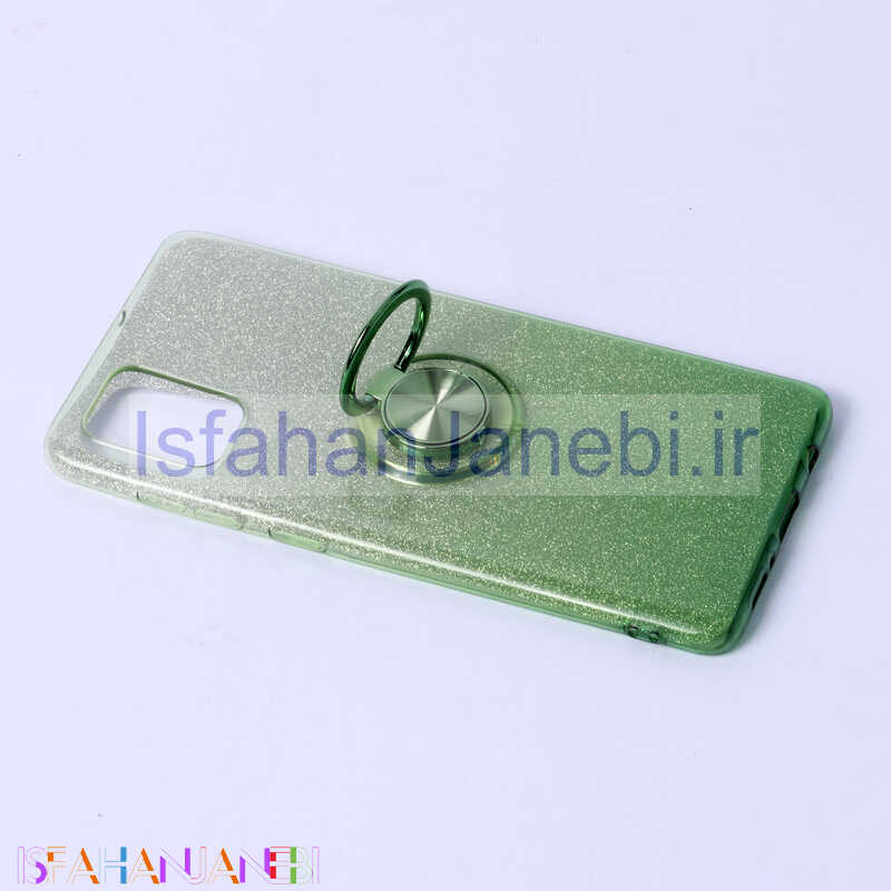 اصفهان جانبی-قاب شاینی هولدر دار Samsung Galaxy A71 سبز