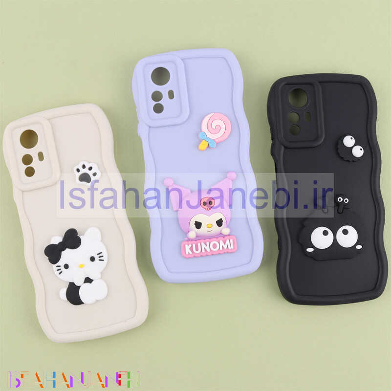 اصفهان جانبی-قاب موج دار شیائومی Redmi Note 12S عروسک برجسته محافظ لنزدار