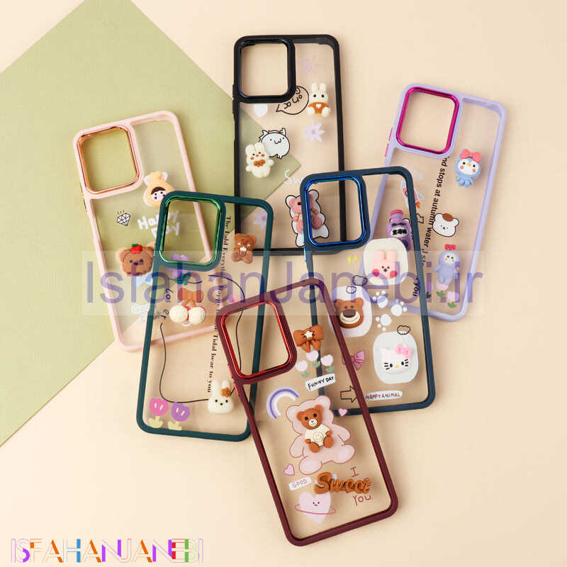 اصفهان جانبی-قاب شفاف متال ایرون عروسکی برجسته Xiaomi Poco X5