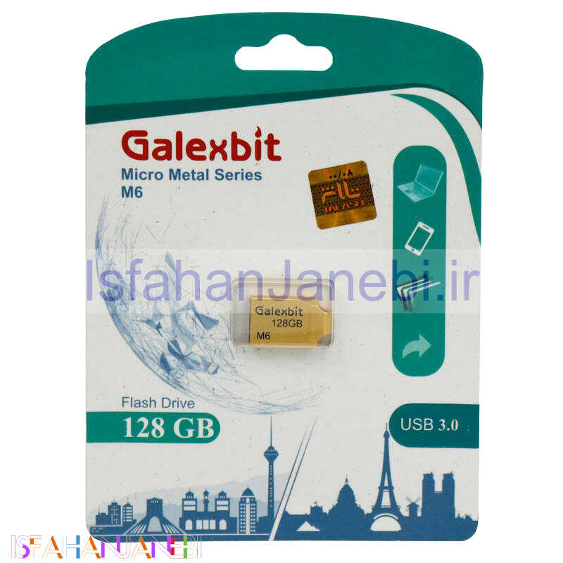 اصفهان جانبی-فلش 128 گیگ گلکس بیت Galexbit Micro Metal Series M6 USB3.0