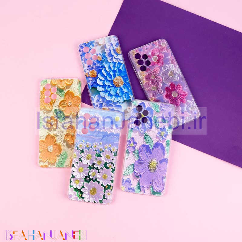 اصفهان جانبی-قاب ژله ای طرحدار گل برجسته محافظ لنزدار Samsung Galaxy A52 / A52s
