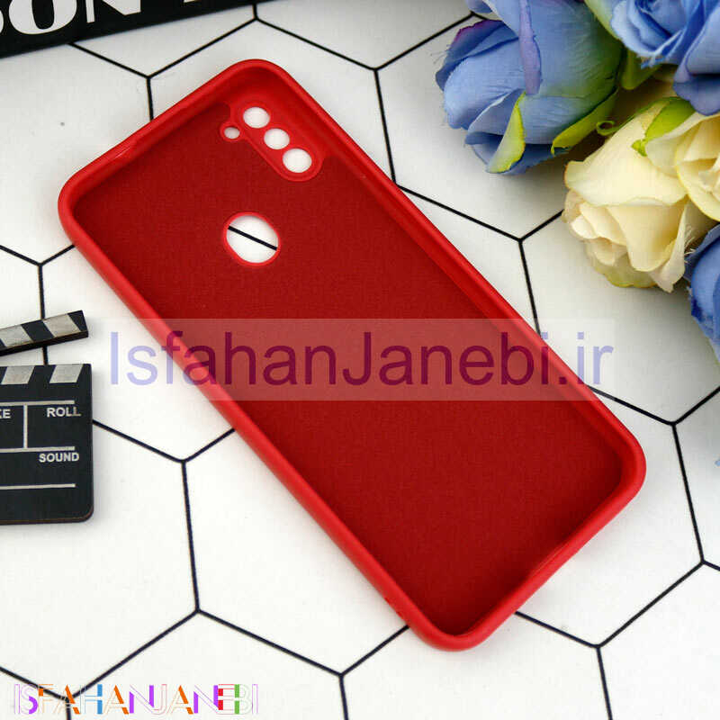 اصفهان جانبی-قاب طرح سیلیکونی داخل موکت محافظ لنزدار Samsung Galaxy A11