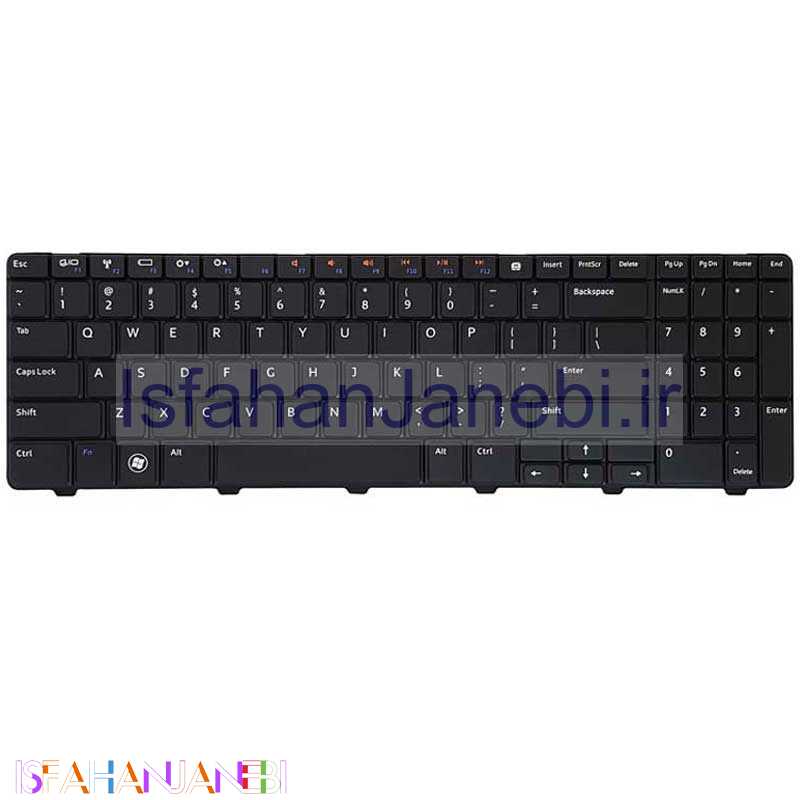 اصفهان جانبی-کیبورد لپ تاپ دل Dell Inspiron 5010 بدون فریم مشکی