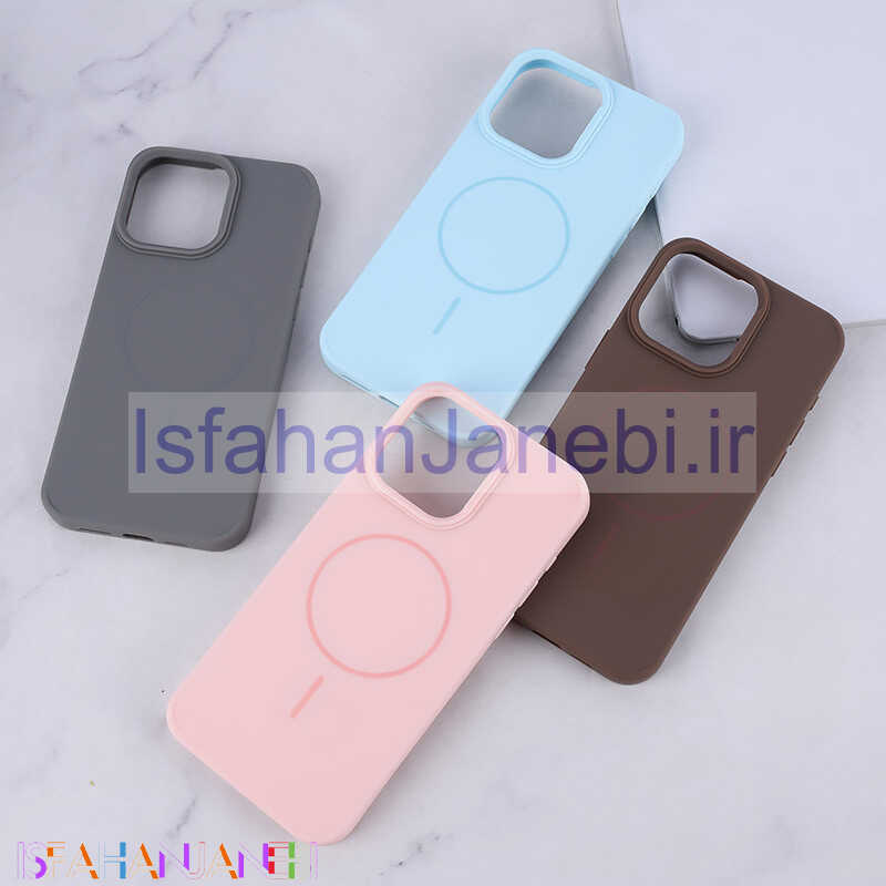 اصفهان جانبی-قاب سیلیکونی ژله ای مگ سیف آیفون iPhone 15 Pro Max