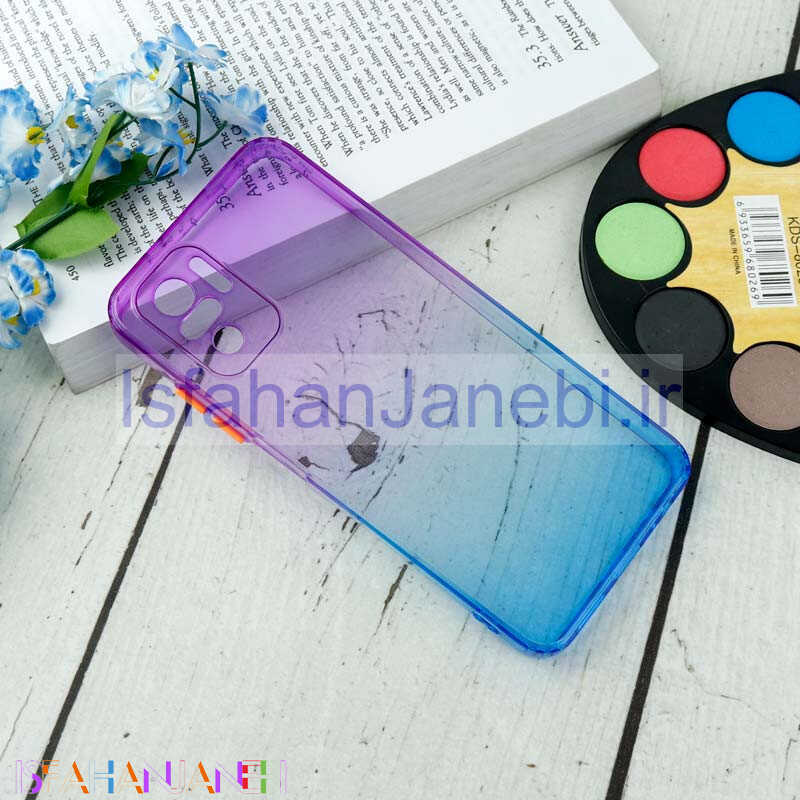 اصفهان جانبی-قاب آبرنگی دور رنگی محافظ لنزدار Xiaomi Redmi Note 10 4G