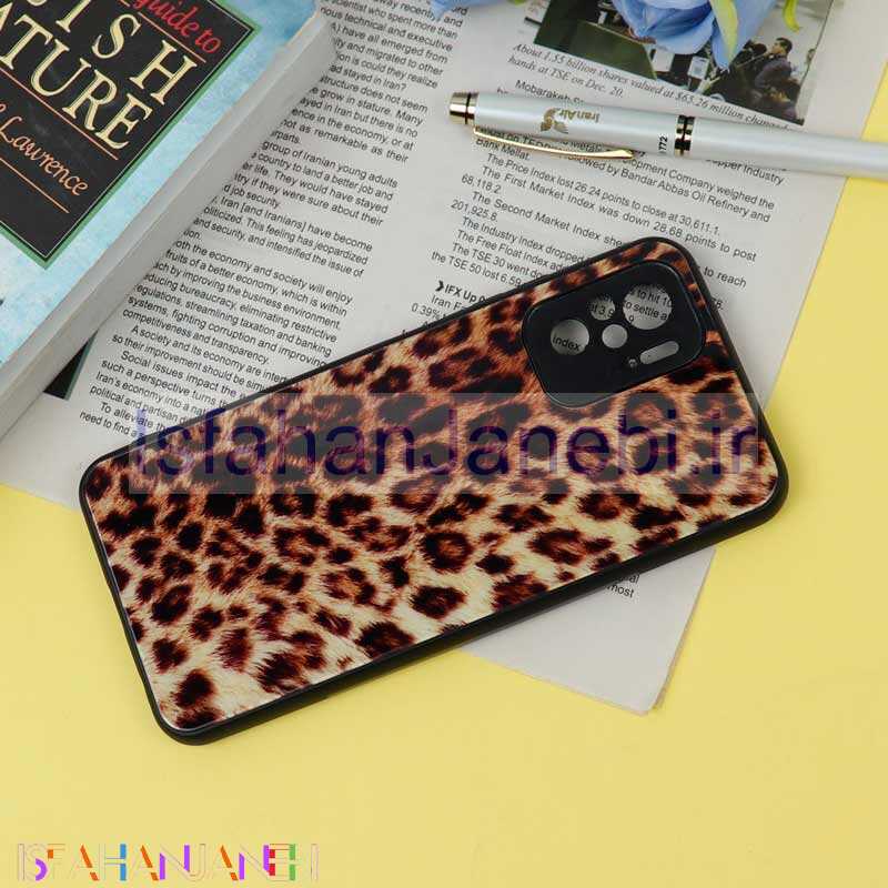 اصفهان جانبی-قاب محافظ لنزدار پشت گلسی پلنگی شیائومی Redmi Note 10