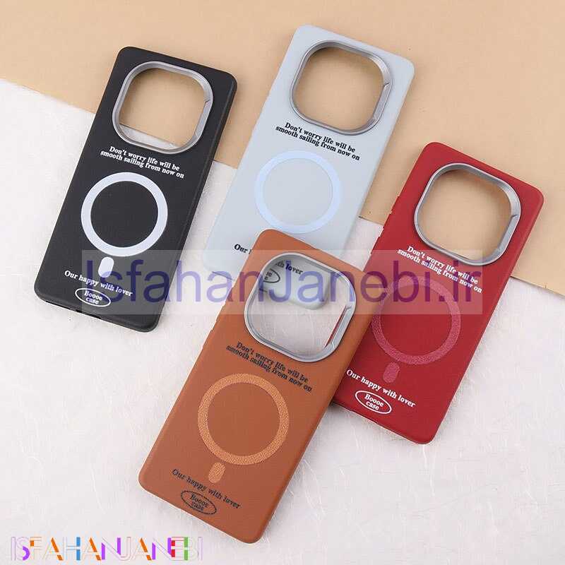 اصفهان جانبی-قاب چرمی شیائومی Redmi Note 14 Pro 4G طرح مگ سیف