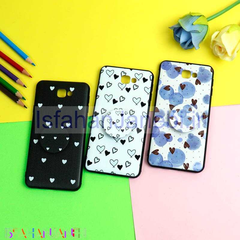 اصفهان جانبی-قاب فانتزی برجسته + پاپ سوکت طرح قلب سامسونگ J7 Prime سری D