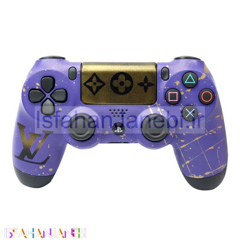 اصفهان جانبی-دسته بازی بی سیم SONY PlayStation 4 DualShock 4 High Copy طرح LV بنفش کد 1