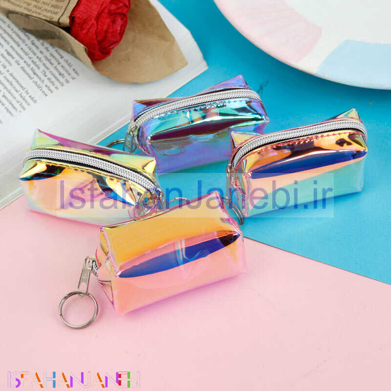 اصفهان جانبی-کیف هندزفری طلقی هولوگرامی مکعب کوچک
