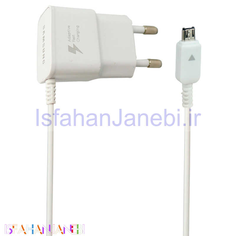 اصفهان جانبی-شارژر سیم وصل میکرو یو اس بی فست شارژ Samsung S5 EP-TA11KWK 2A