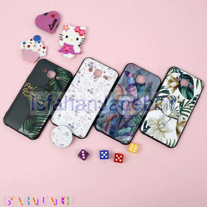 اصفهان جانبی-قاب فانتزی برجسته + پاپ سوکت طرح گل سامسونگ J5 سری D