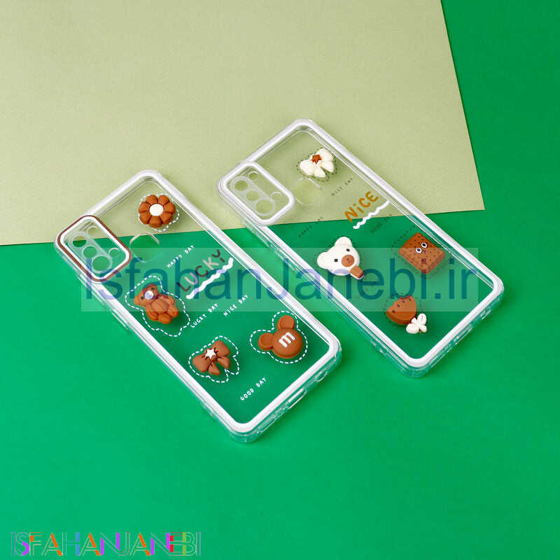 اصفهان جانبی-قاب عروسکی خرس بیسکویتی محافظ لنزدار Samsung Galaxy A21s