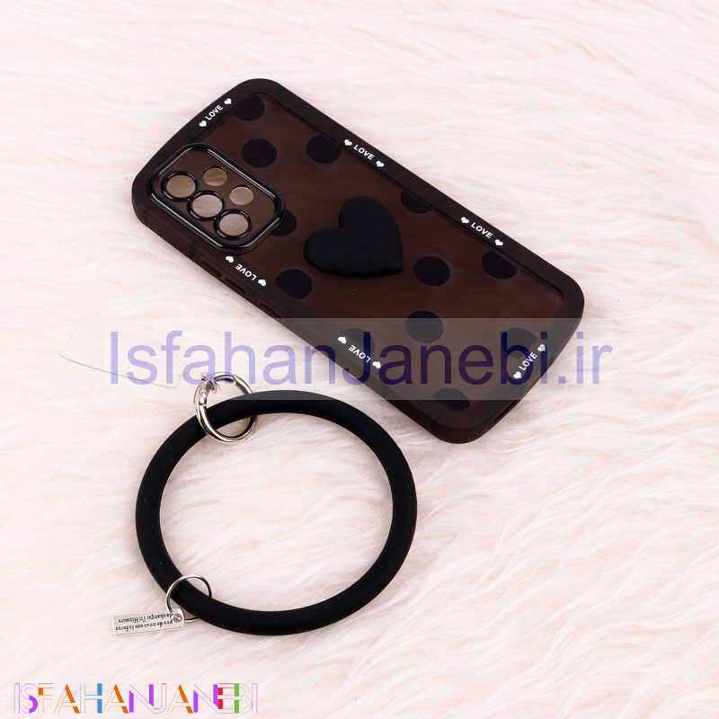 اصفهان جانبی-قاب فانتزی قلبی محافظ لنزدار + آویز دستی Samsung Galaxy A53 5G
