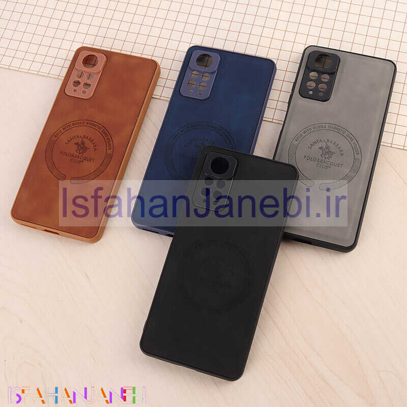 اصفهان جانبی-قاب چرمی Polo & Racquet Club شیائومی Redmi Note 11 Pro / Note 11 Pro Plus 5G (India) طرح مگ سیف محافظ لنزدار