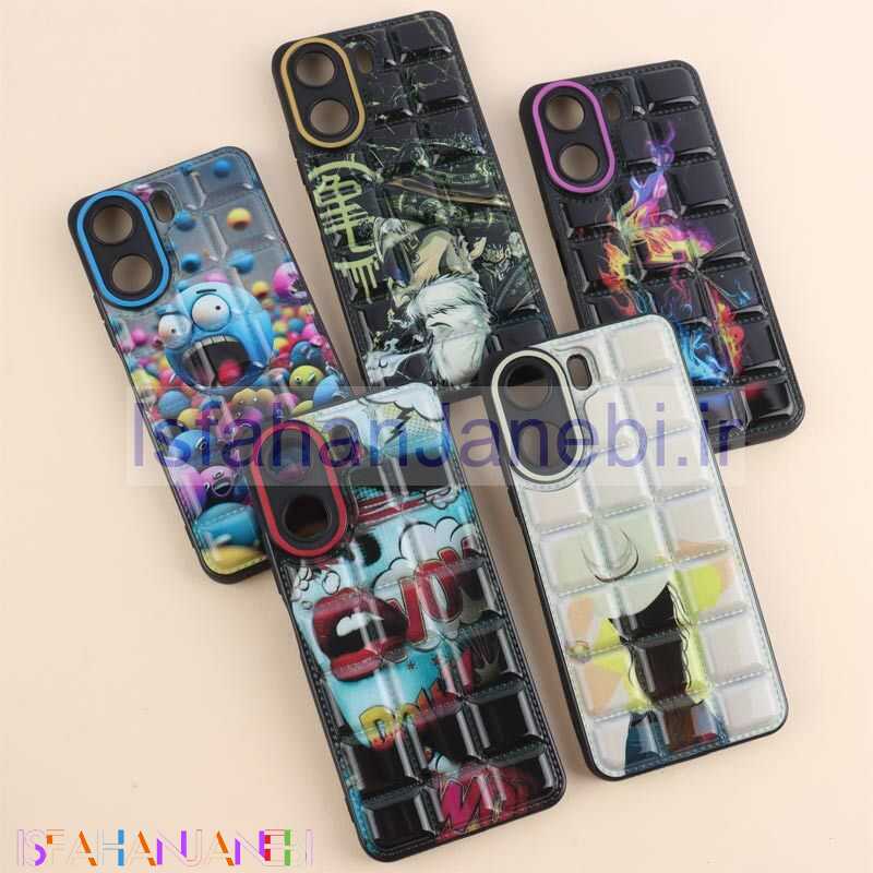 اصفهان جانبی-قاب پافر مربعی محافظ لنزدار شیائومی Redmi 13C / Poco C65