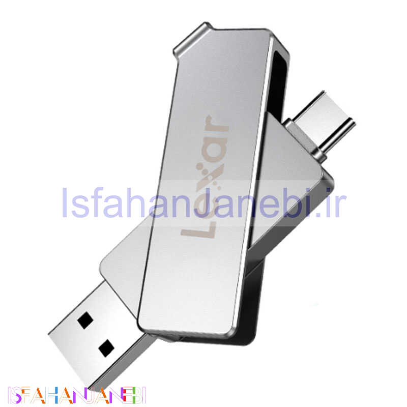 اصفهان جانبی-فلش 128 گیگ لکسار Lexar JumpDrive D30c OTG Type-C USB3.1