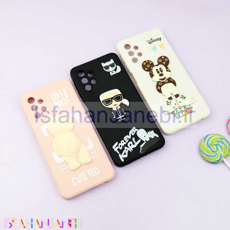 اصفهان جانبی-قاب سیلیکونی طرح برجسته محافظ لنزدار Samsung Galaxy A32 5G