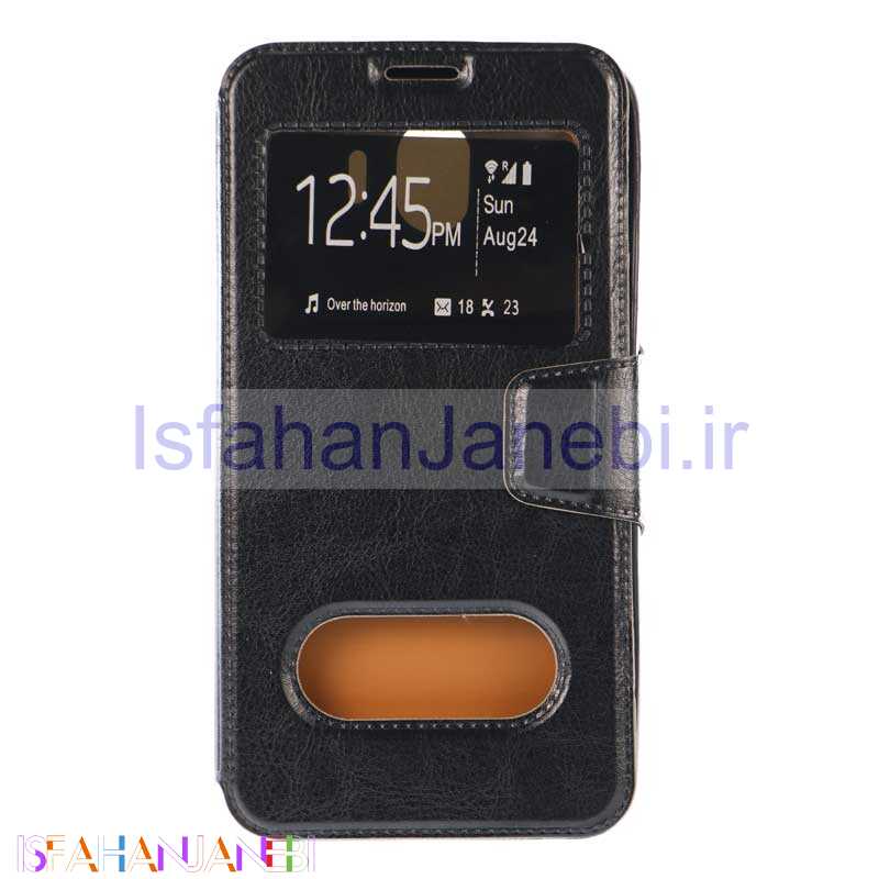 اصفهان جانبی-کیف کلاسوری چرمی Samsung J4 2018 مشکی