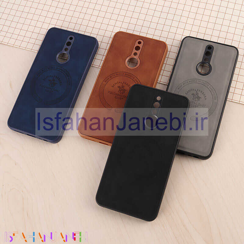 اصفهان جانبی-قاب چرمی Polo & Racquet Club شیائومی Redmi 8 طرح مگ سیف محافظ لنزدار