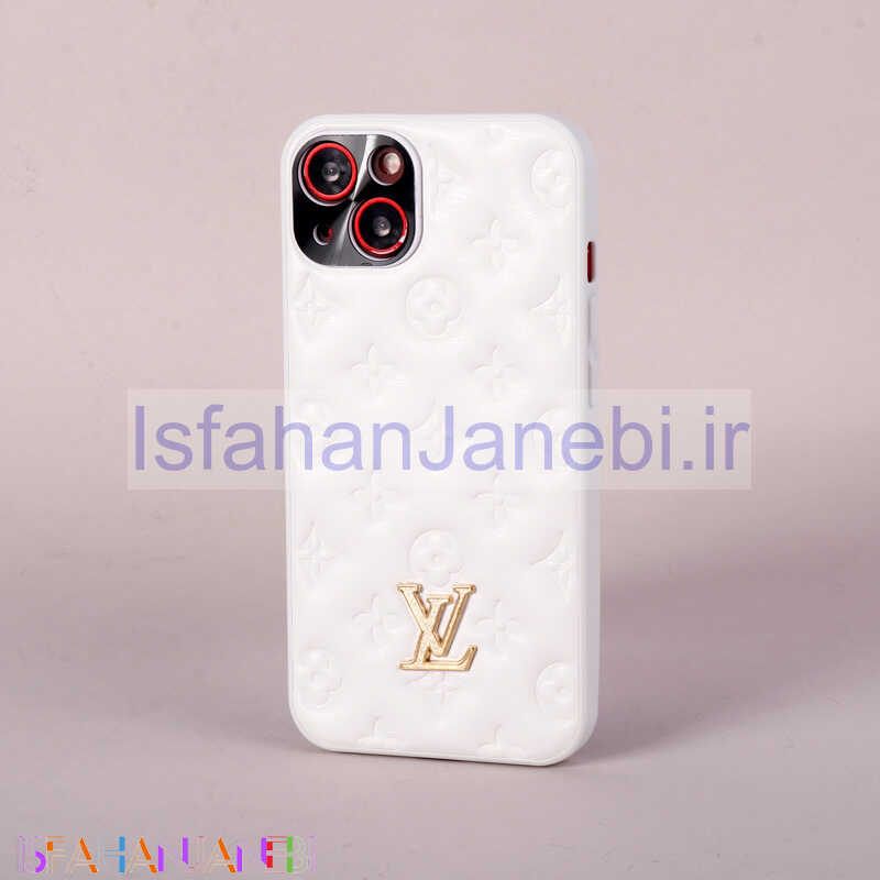 اصفهان جانبی-قاب پافر چرمی LV محافظ لنزدار iPhone 13