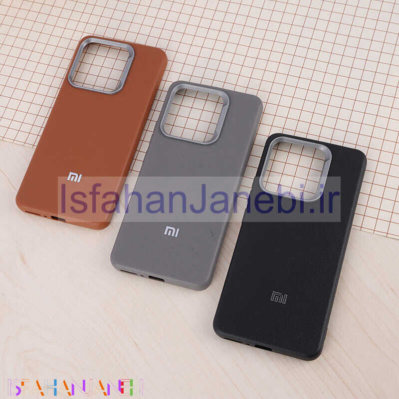 اصفهان جانبی-قاب چرمی ژله ای Leather شیائومی Redmi Note 13 4G لوگو متال