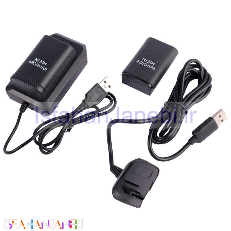 اصفهان جانبی-باتری و شارژر دسته بازی 5 کاره XBox 360 X-360 RF-1310S NI-MH 4800mAh