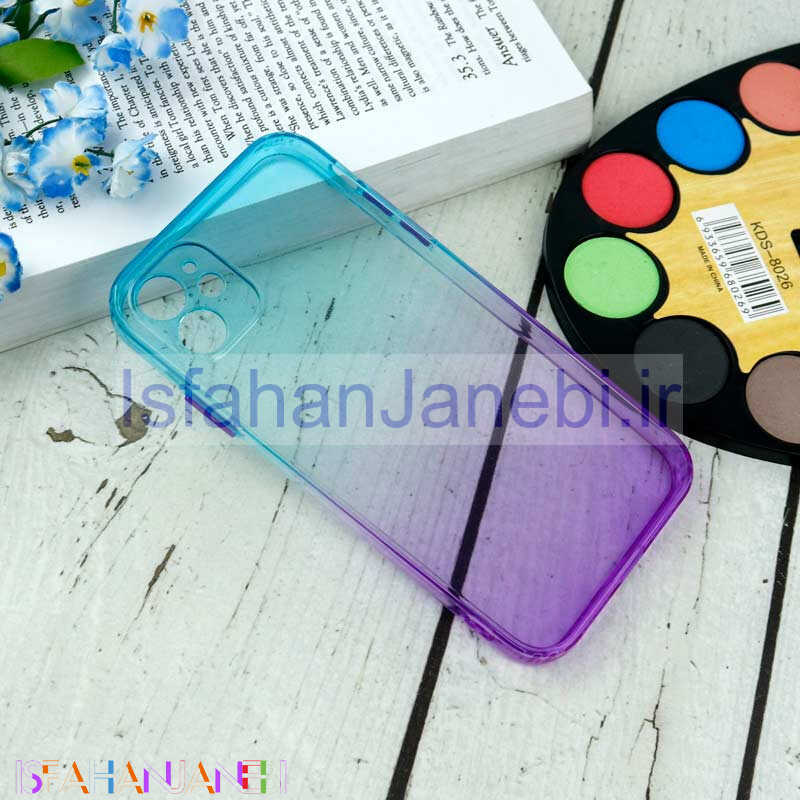 اصفهان جانبی-قاب آبرنگی دور رنگی محافظ لنزدار iPhone 11