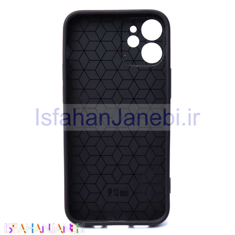 اصفهان جانبی-قاب ژله ای شطرنجی محافظ لنز دار iPhone 12 Mini مشکی